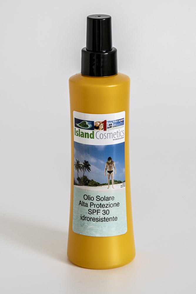 Island Cosmetics - Olio solare alta protezione